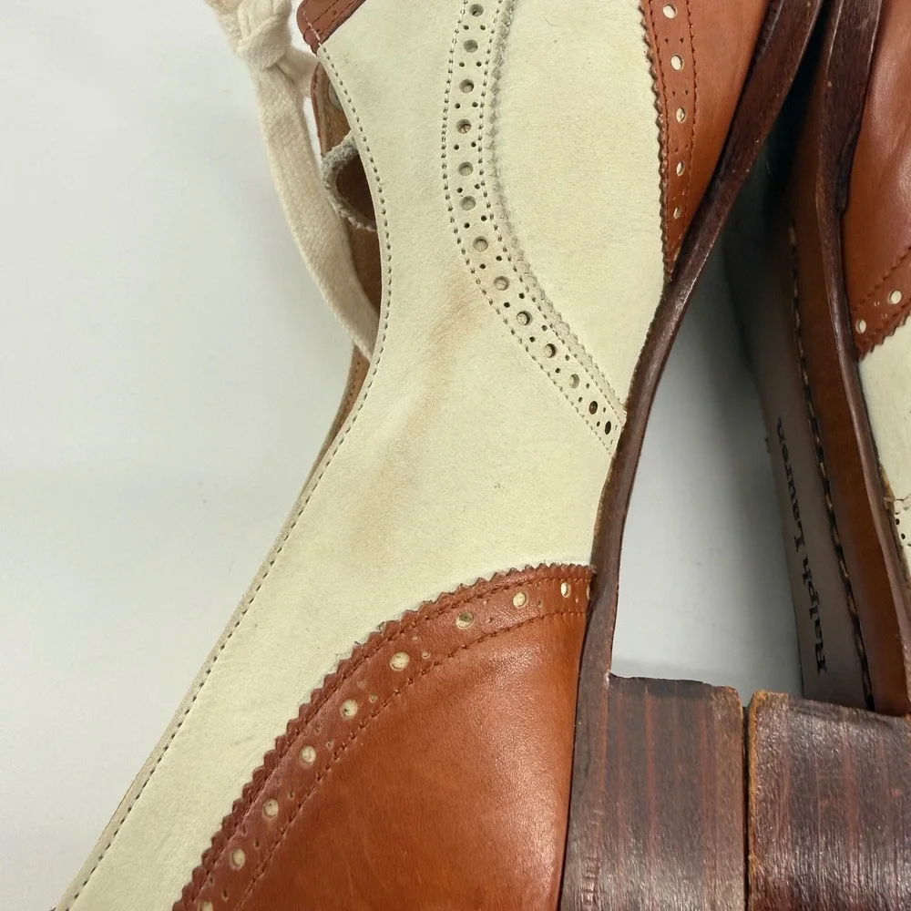 Vintage Polo Ralph Lauren Wingtip Oxfords Womens Size 7.5 AA Made In Italy